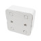 2-gang switch 10A 250V white LINEA