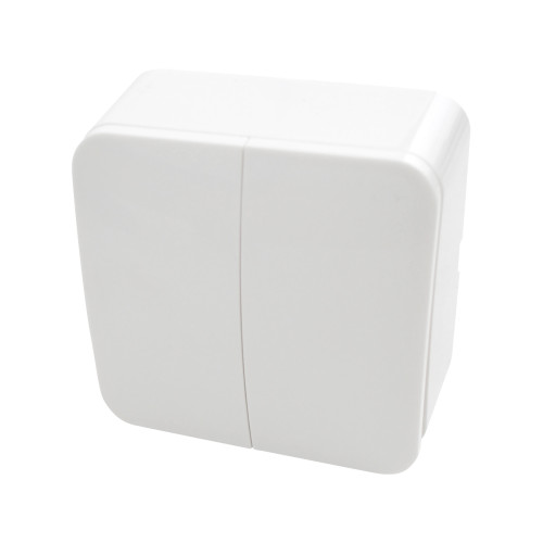 2-gang switch 10A 250V white LINEA