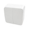2-gang switch 10A 250V white LINEA