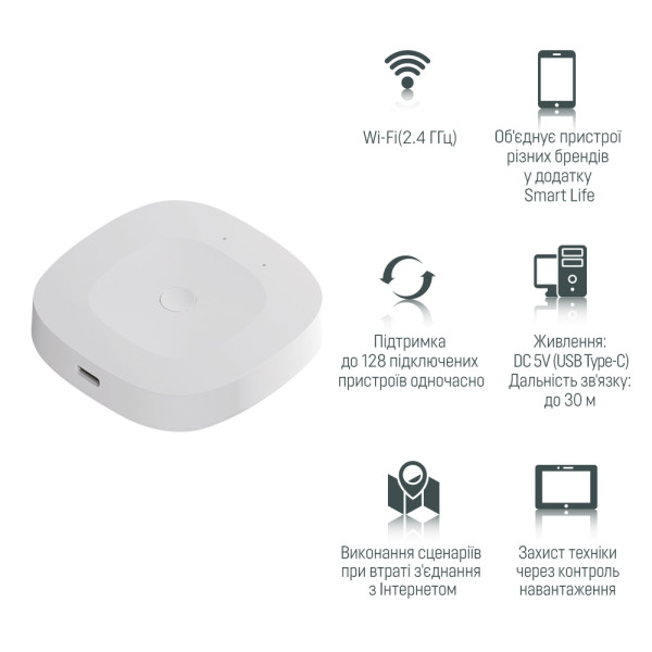 Multi-Mode Smart Home Gateway MHUB-1 (ZigBee WiFi BLE) UEC