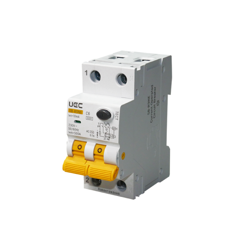 Автомат диференційного захисту SB-R9NE 2P C 6A  10mA Tип AC  6kA UEC
