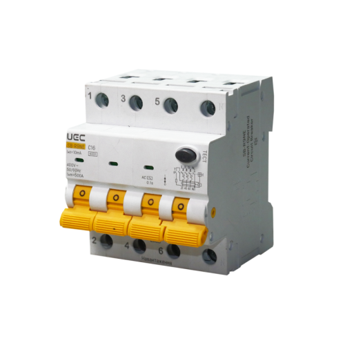 Автомат диференційного захисту SB-R9NE 4P C 16A  10mA Tип AC  6kA UEC