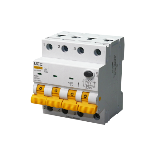 Автомат диференційного захисту SB-R9NE 4P C 32A  30mA Tип AC  6kA UEC