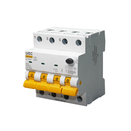 Автомат диференційного захисту SB-R9NE 4P C 40A  30mA Tип AC  6kA UEC