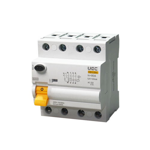 Пристрій захисного відключення SB-L9M 4P 80A  30mA Tип AC  6kA UEC