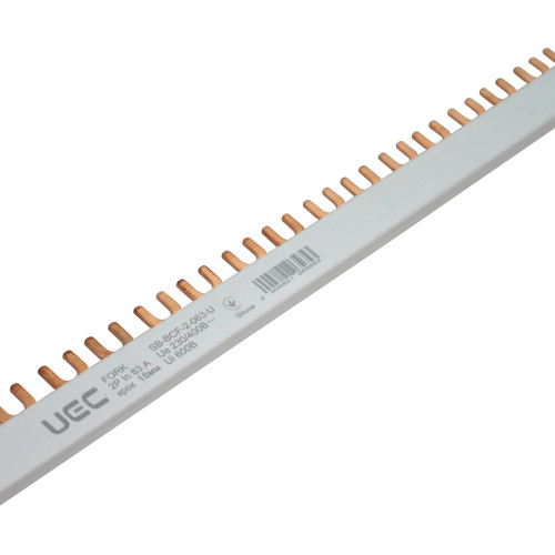 Шина з'єднувальна FORK (вилка) 2P 63А довжина 1м UEC