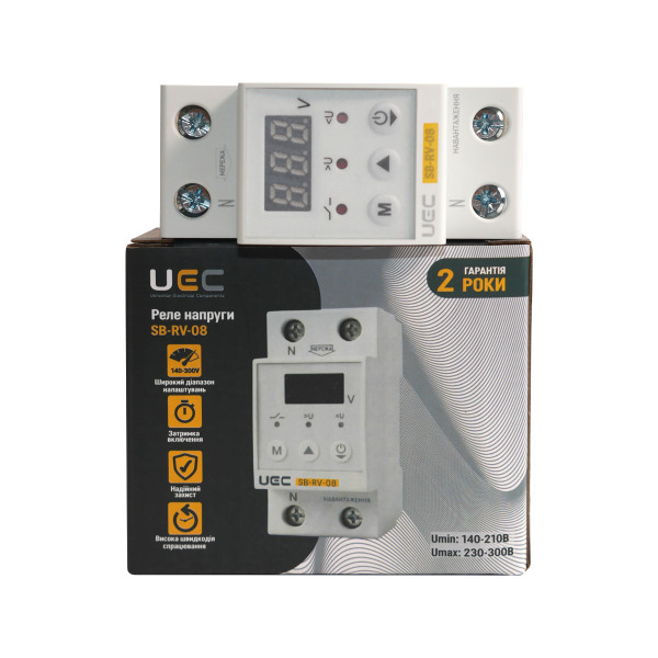 Voltage relay SB-RV-08 2P 40A UEC