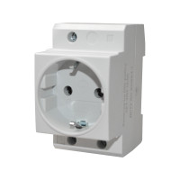 Schuko socket for DIN-rail UEC