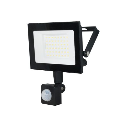 Прожектор LED UEC Delta SLC-MS 50Вт з датчиком руху 6500K IP54 чорний