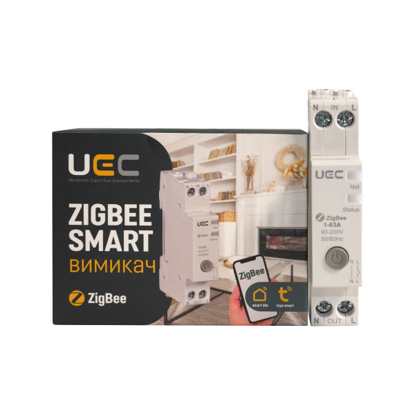 ZIGBEE SMART вимикач ZCB-UA5 на DIN-рейку 1p 63A UEC