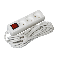 Extension cord P03V 3 sockets 2Р/5m. 2х0,75mm2 on/off 10A/250 STANDART UEC