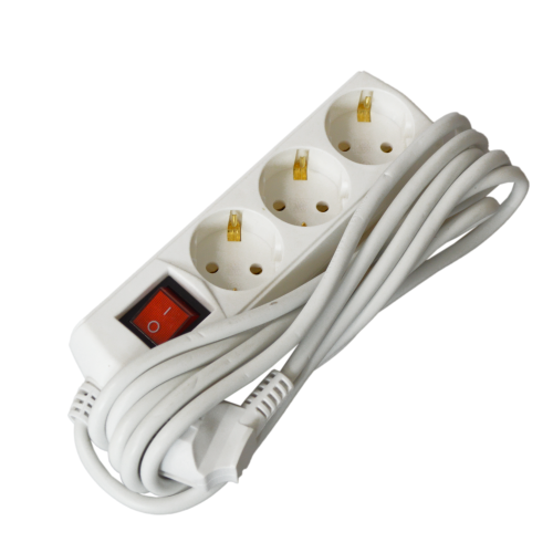 Extension cord P03V 3 sockets 2P+PE/3m 3х1mm2 10A/250V on/off ECO UEC