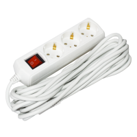 Подовжувач П03В 3 місця 2P+PE/7м 3х1мм2 10А/250В з вимикачем ECO UEC
