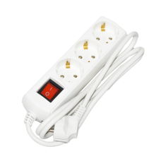 Extension cord P03V 3 sockets 2P+PE/1,5m 3х1mm2 10A/250V on/off ECO UEC