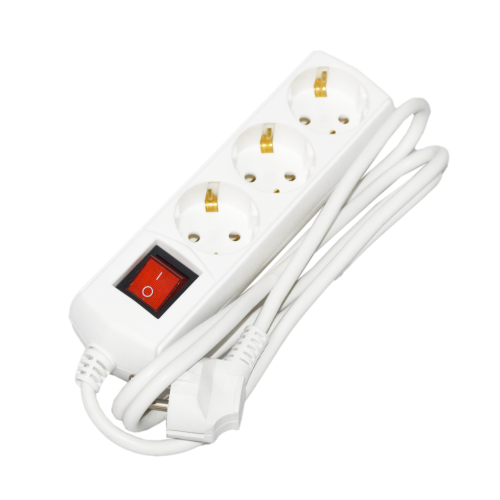 Extension cord P03V 3 sockets 2P+PE/1,5m 3х1mm2 10A/250V on/off ECO UEC