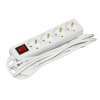 Extension cord P04V 4 sockets 2Р+PЕ/3m 3х1mm2 on/off 16A/250 UEC