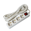 Extension cord P04V 4 sockets 2Р+PЕ/5m 3х1mm2 on/off 16A/250 UEC