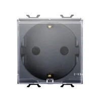 GER STD S.-OUT 2M 2P+E 16A WITH COVER BL