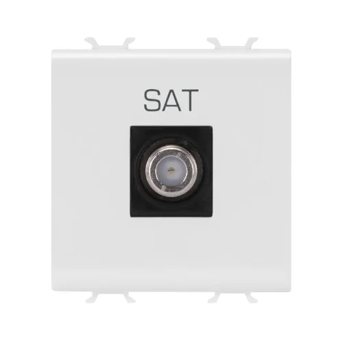 Розетка TV/SAT Chorusmart FEMALE CONN 2M сатиновий білий GEWISS