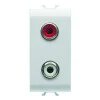 CONNECTOR DOUBLE RCA 1M WHITE