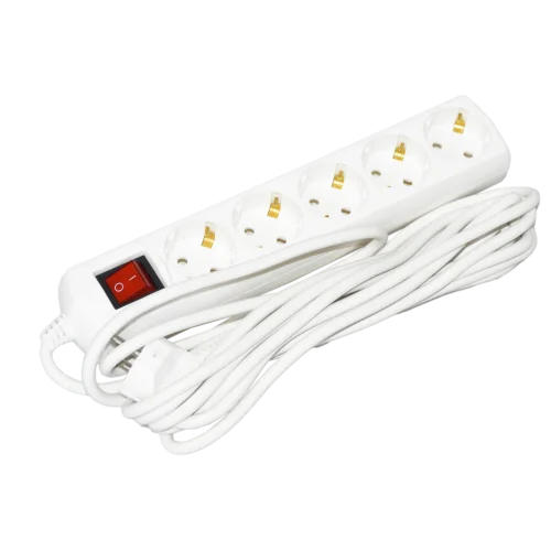 Extension cord P05V 5 sockets 2P+PE/5m 3х1mm2 10A/250V on/off ECO UEC