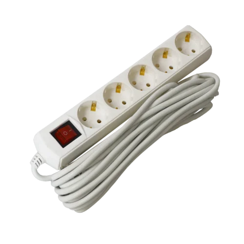 Extension cord P05V 5 sockets 2P+PE/7m 3х1mm2 10A/250V on/off ECO UEC