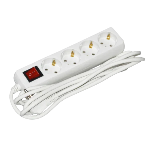 Extension cord P04V 4 sockets 2Р+PЕ/3m 3х1mm2 on/off 16A/250 UEC