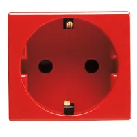 Розетка  2P+E 16A 250В 2 модулі червона SYSTEM GEWISS