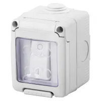 Вимикач в зборі 27 COMBI SYSTEM 2Р 16AX IP55 сірий GEWISS