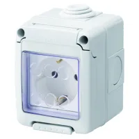 Розетка в зборі 27 COMBI SYSTEM 2P+E 16A IP55 сірий GEWISS