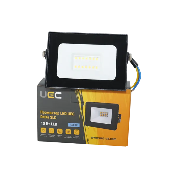 Прожектор LED UEC Delta SLC 10Вт 6500K IP65 чорний