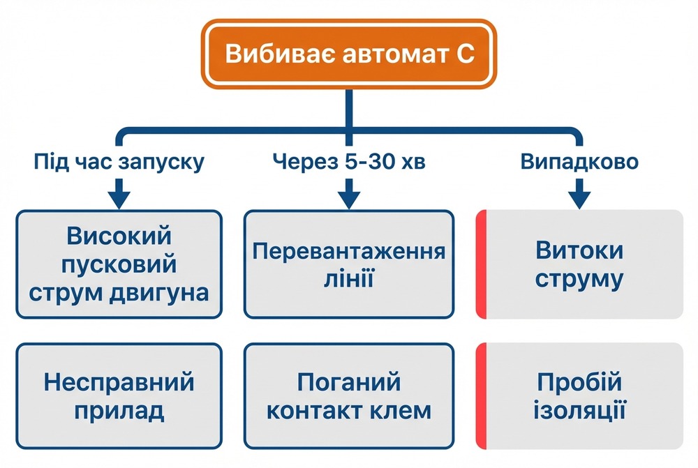 Дерево рішень: чому спрацьовує автомат C та що перевірити